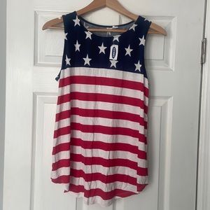 NWT flag tank and sunglasses
